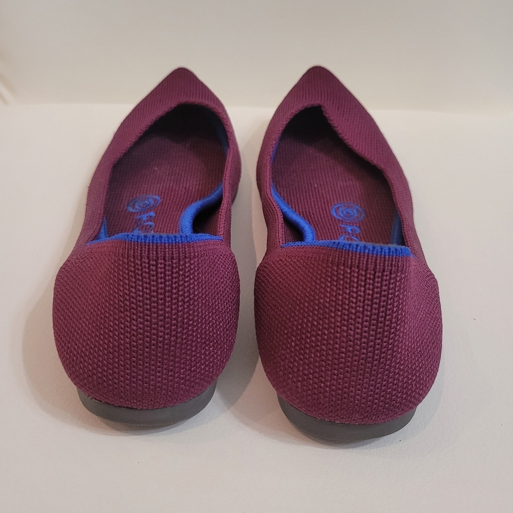 Rothy's The Point Women's Size 5 W US Burgundy Pointed Toe Slip On Flat Shoes - Picture 4 of 15